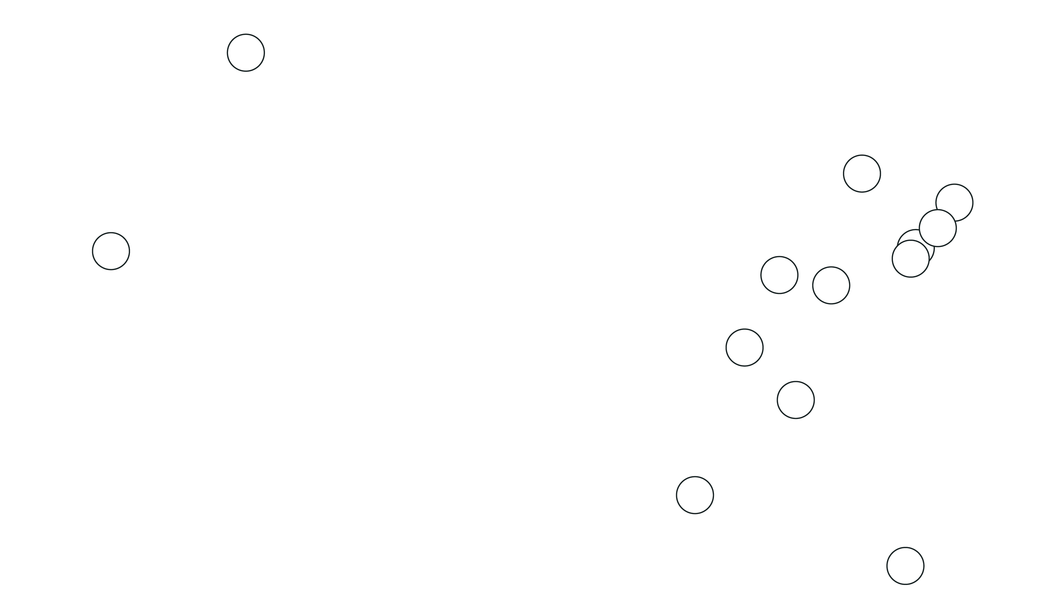 A map highlighting the cities where Seed Commons members are working on food
